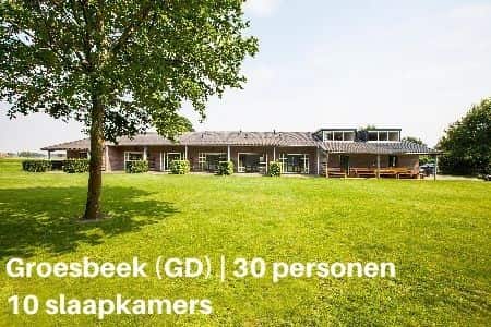 Groepsaccommodatie 30 personen, 10 slaapkamers, Groesbeek (Gelderland)