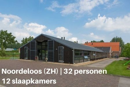 Groepsaccommodatie voor 32 personen, 12 slaapkamers, Noordeloos (Zuid-Holland)