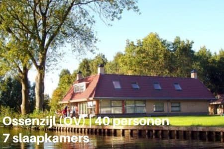 Groepsaccommodatie voor 40 personen met 7 slaapkamers in Ossenzijl, provincie Overijssel
