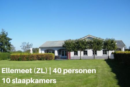 Groepsaccommodatie voor 40 personen met 10 slaapkamers in Ellemeet, provincie Zeeland