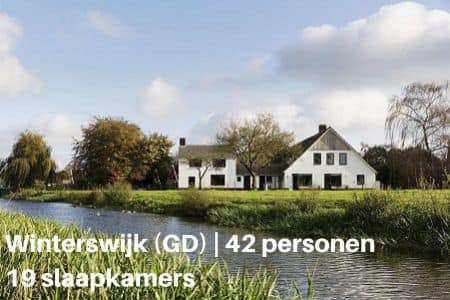 Groepsaccommodatie voor 42 personen met 19 slaapkamers in Winterswijk, provincie Gelderland