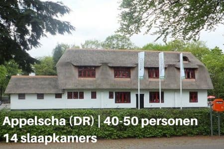 Groepsaccommodatie voor 40-50 personen met 14 slaapkamers in Appelscha, provincie Drenthe