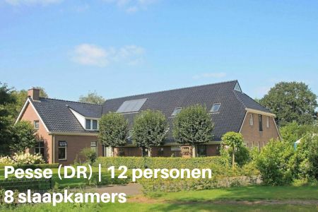 Vakantiehuis voor 12 personen met 8 slaapkamers in Pesse, Drenthe