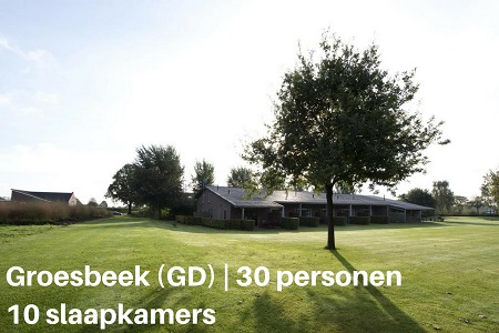 Groepsaccommodatie Gelderland, 30 personen, 10 slaapkamers