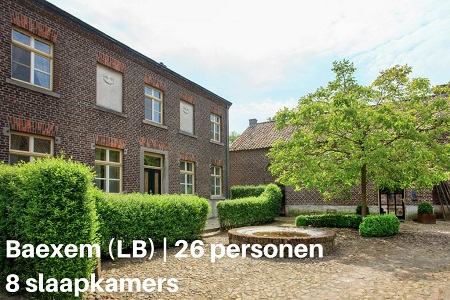 Groepsaccommodatie Hoeve De Schoor, Limburg, Baexem, 26 personen, 8 slaapkamers
