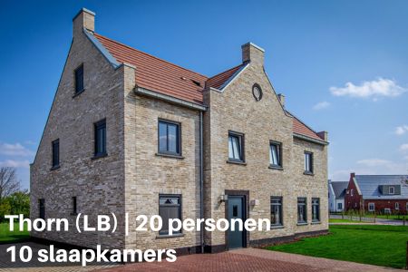 Luxe groepsaccommodatie Limburg, Thorn, voor 20 personen met 10 slaapkamers