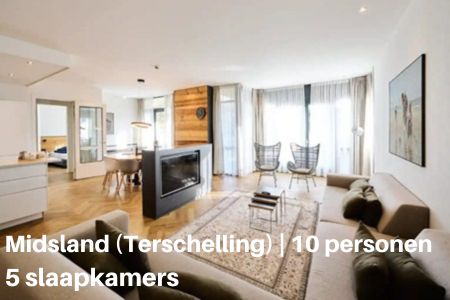 Luxe 10-persoons appartement met 5 slaapkamers, Midsland, Terschelling