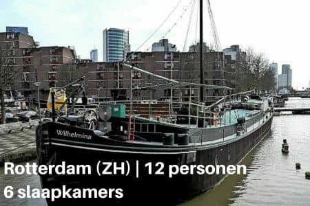 Groepsaccommodatie boot Rotterdam, 12 personen