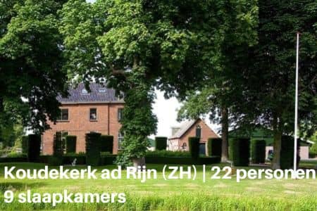 Groepsaccommodatie voor 22 personen in Koudekerk aan den Rijn, Zuid Holland
