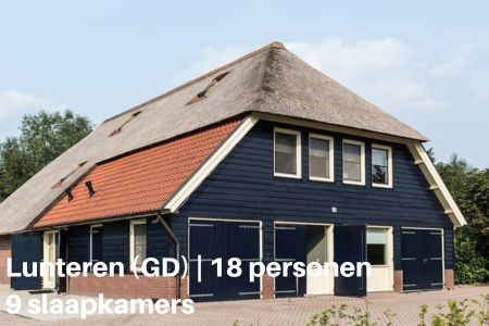 Groepsaccommodatie boerderij in Lunteren, Gelderland, 18 personen, 9 slaapkamers