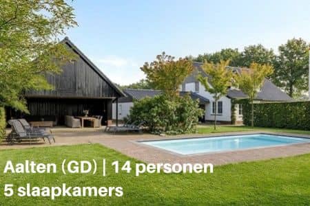 Vakantiehuis voor 10 personen met zwembad, Nederland