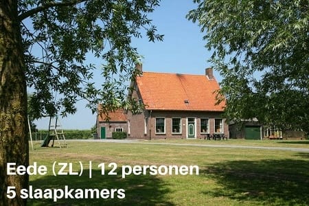 Groepsaccommodatie Boerderij de Biezenpolder, Zeeland, Eede, 12 personen, 5 slaapkamers (klein)