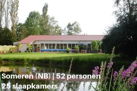 Groepsaccommodatie met prive zwembad, Someren, Brabant, 52 personen, 25 slaapkamers Grote groepsaccommodatie met privé zwembad