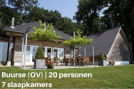 Groot vakantiehuis met hond, Buurse, Overijssel, 20 personen, 7 slaapkamers