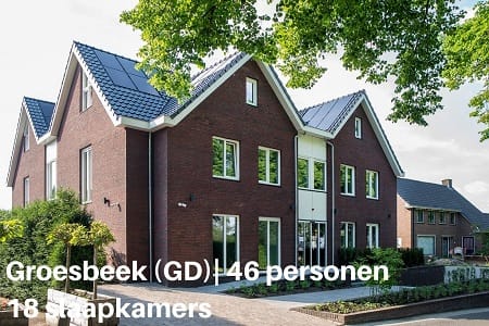 Groepsaccommodatie Heuvelrijk Gelderland Berg en Dal 46 personen 18 slaapkamers