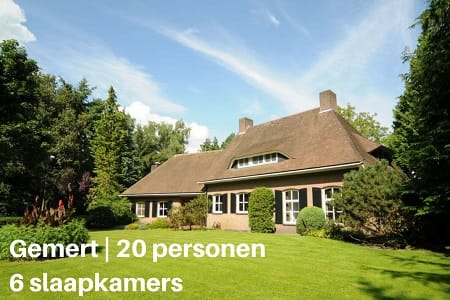 Groepsaccommodatie Landhuis de Berken Brabant Gemert 20 personen 6 slaapkamers klein