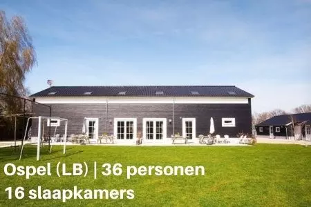 Groepshotel voor 36 personen in Limburg Luxe accommodatie met 16 slaapkamers in Ospel